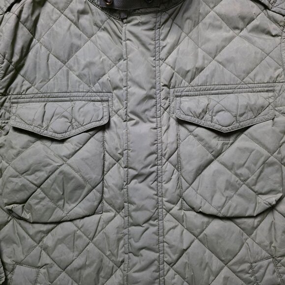 Polo Ralph Lauren Quilted Field Jacket Men’s Medium Olive Green Military Style - Picture 4 of 7